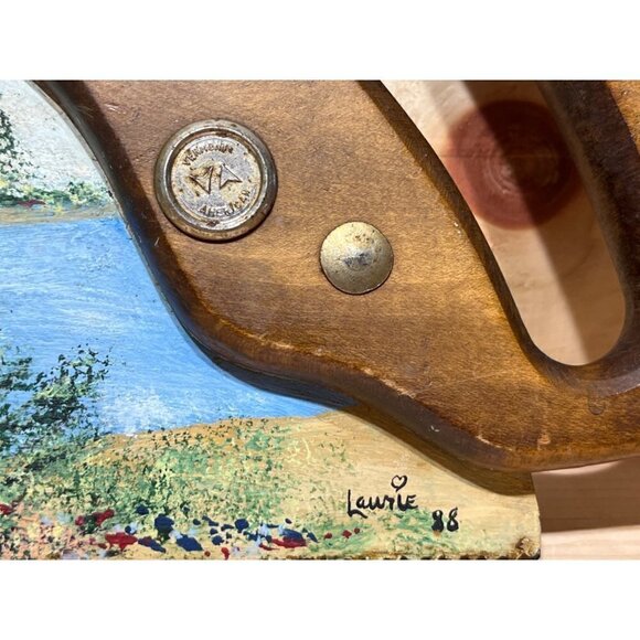 Vintage Vermont-America hand painted handsaw. signed by artist. - Picture 7 of 7